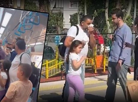Marmaray’da korkunç olay! İki çocuğunun yanında darp edildi