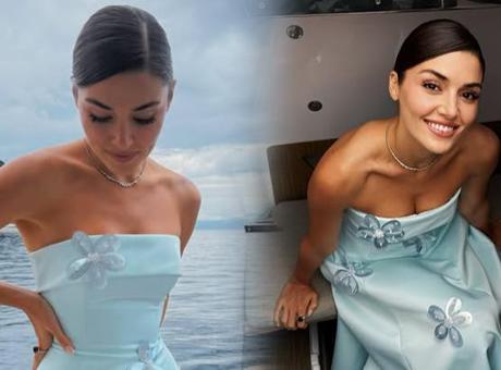 Hande Erçel’den tekne pozu! Elbisesinin fiyatı ortaya çıktı