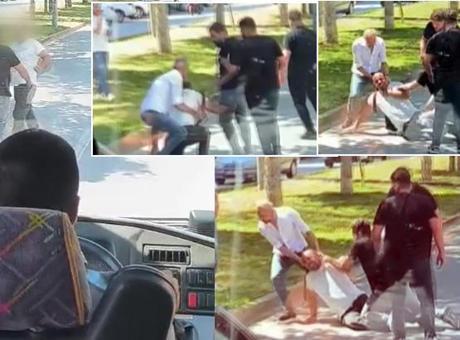 Sokak ortasında kan donduran vahşet! Kemerle boğazını sıkıp boğmaya çalıştı