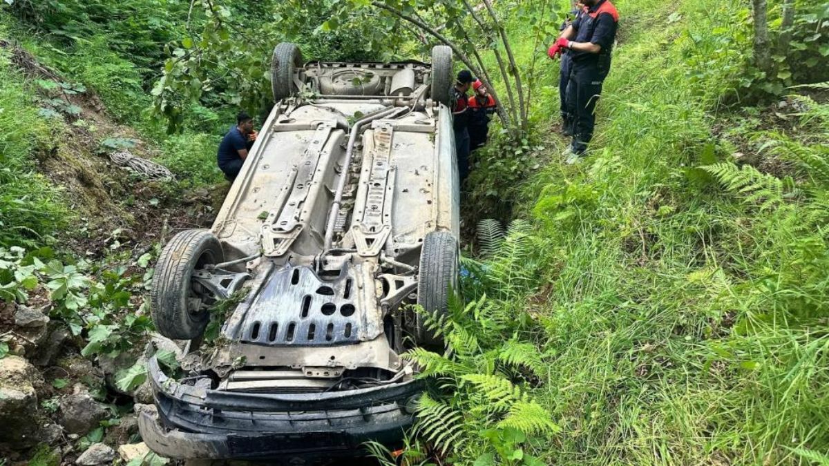 Giresun’da yol dışına savrulan otomobilin sürücüsü öldü