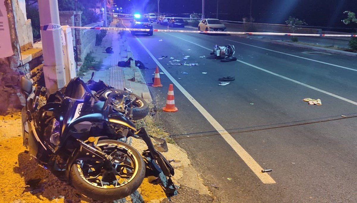 Bodrum’da aynı istikamete giden iki motosiklet çarpıştı: 2 ölü