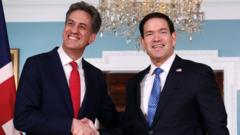 Miliband says reopening Strait of Hormuz ‘essential’ as he meets Rubio