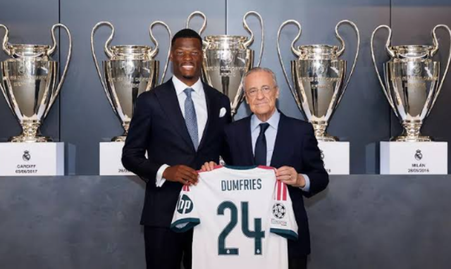 Dumfries, Real Madrid’e imzayı attı