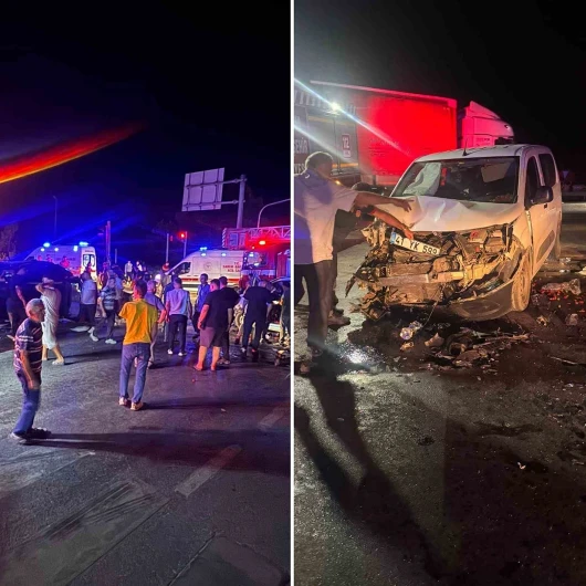 Hafif ticari araçla çarpışan SUV yan yattı: Biri ağır, biri bebek, toplam yedi yaralı var