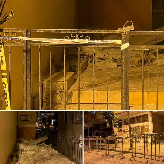 Güngören’de balkonu çöken 5 katlı bina tahliye edildi