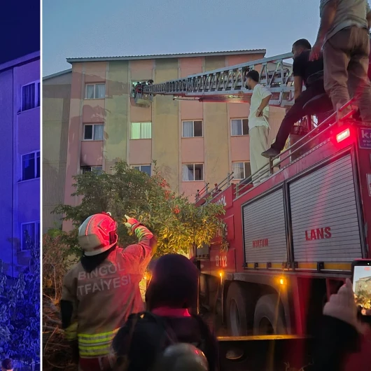 Bingöl’de apartman dairesinde çıkan yangında 9 kişi dumandan etkilendi