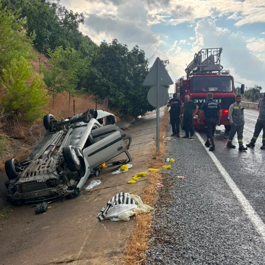 Takla atan otomobilde can pazarı: Bir ölü dört yaralı