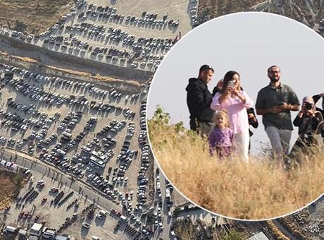 Tam 750 bin kişi bu manzarayı görmek için geldi, kilometrelerce kuyruk oluştu