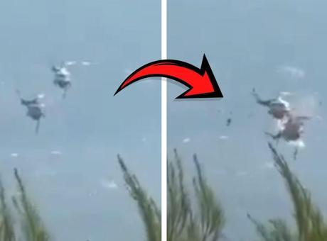 Yunanistan’da iki itfaiye helikopteri havada çarpıştı! Korkunç görüntüler