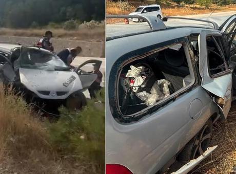 Kontrolden çıkan otomobil takla attı: Karı koca hayatını kaybetti