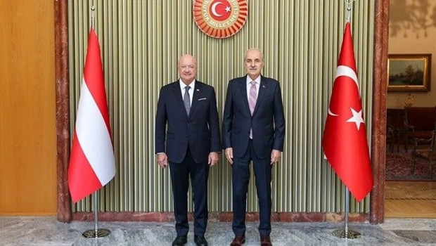 TBMM Başkanı Kurtulmuş, Avusturya Federal Şansölyesi Stocker ile bir araya geldi
