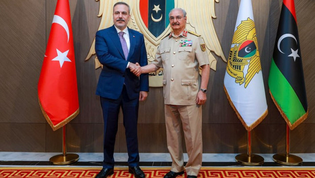 Dışişleri Bakanı Hakan Fidan, Libya Ulusal Ordusu Genel Komutanı Halife Hafter ile bir araya geldi