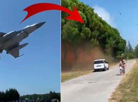 Yalova’daki F-16 kazasında yeni görüntü! Saniye saniye kaydedilen dehşet anları