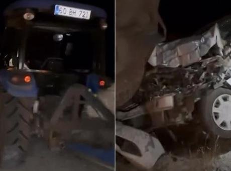 Kazayı fark ettirmek için yola saman balyası koymak isterken otomobil çarptı