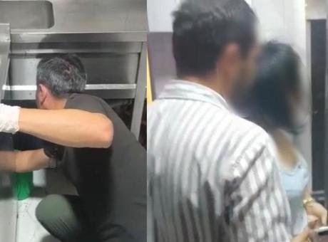 Fuhuş operasyonda şaşırtan görüntü! Kadın, mutfak tezgahının altından çıktı