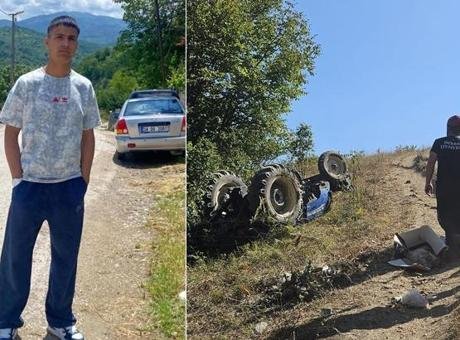 Şarampole yuvarlanan traktörün altında kalmıştı… 15 yaşındaki sürücüden acı haber