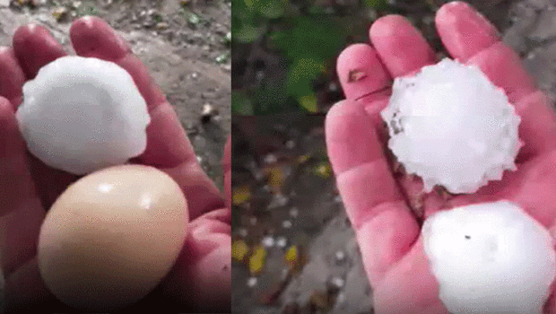 Osmaniye’de yumurta büyüklüğünde dolu yağdı