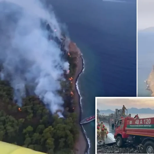 Marmaris’teki orman yangınında ikinci gün: Havadan ve karadan müdahale sürüyor