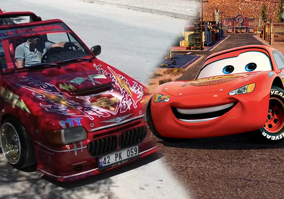 Arabaya “Şimşek McQueen” dedi ama onun bundan haberi yok