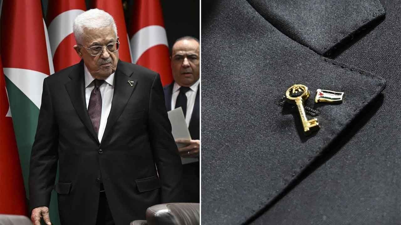 Filistin Lideri Abbas Külliye’de! Yakasındaki detay dikkatlerden kaçmadı!