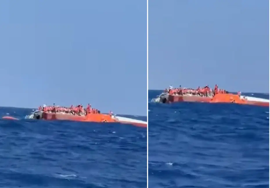 Girne açıklarında Türk feribotu alabora oldu