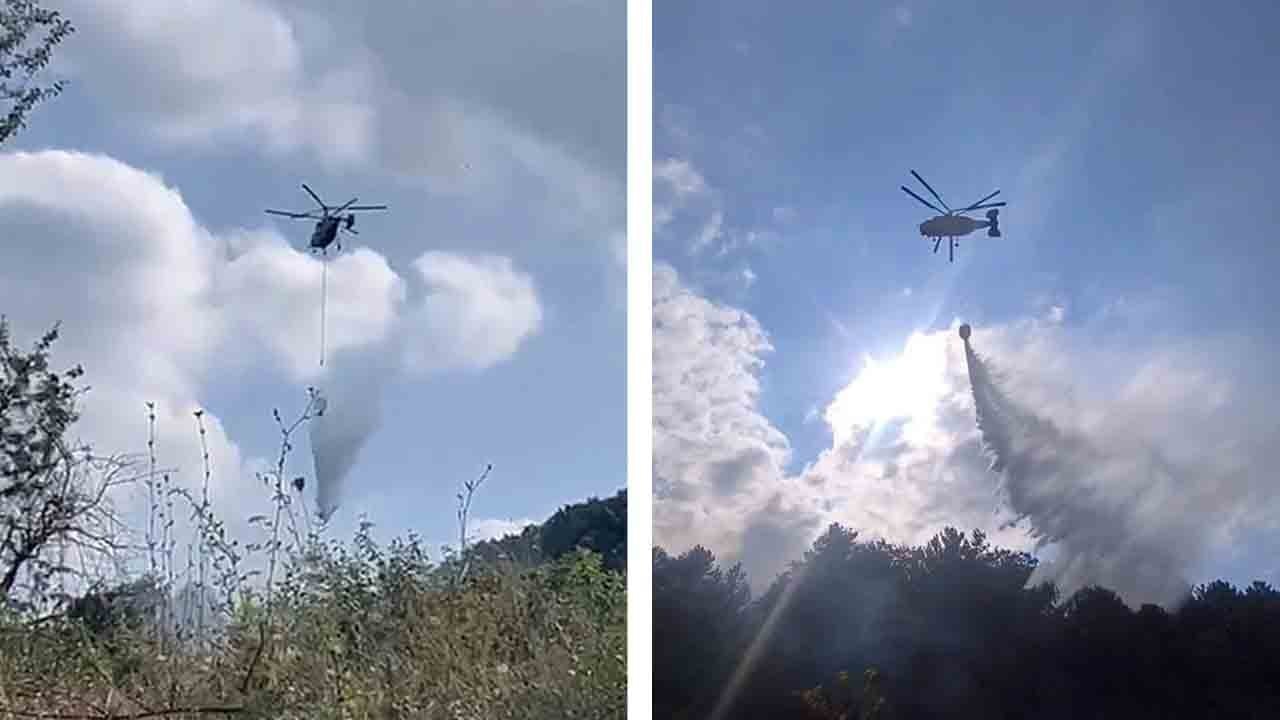 İnegöl’de orman yangını: Alevlere havadan ve karadan müdahale!