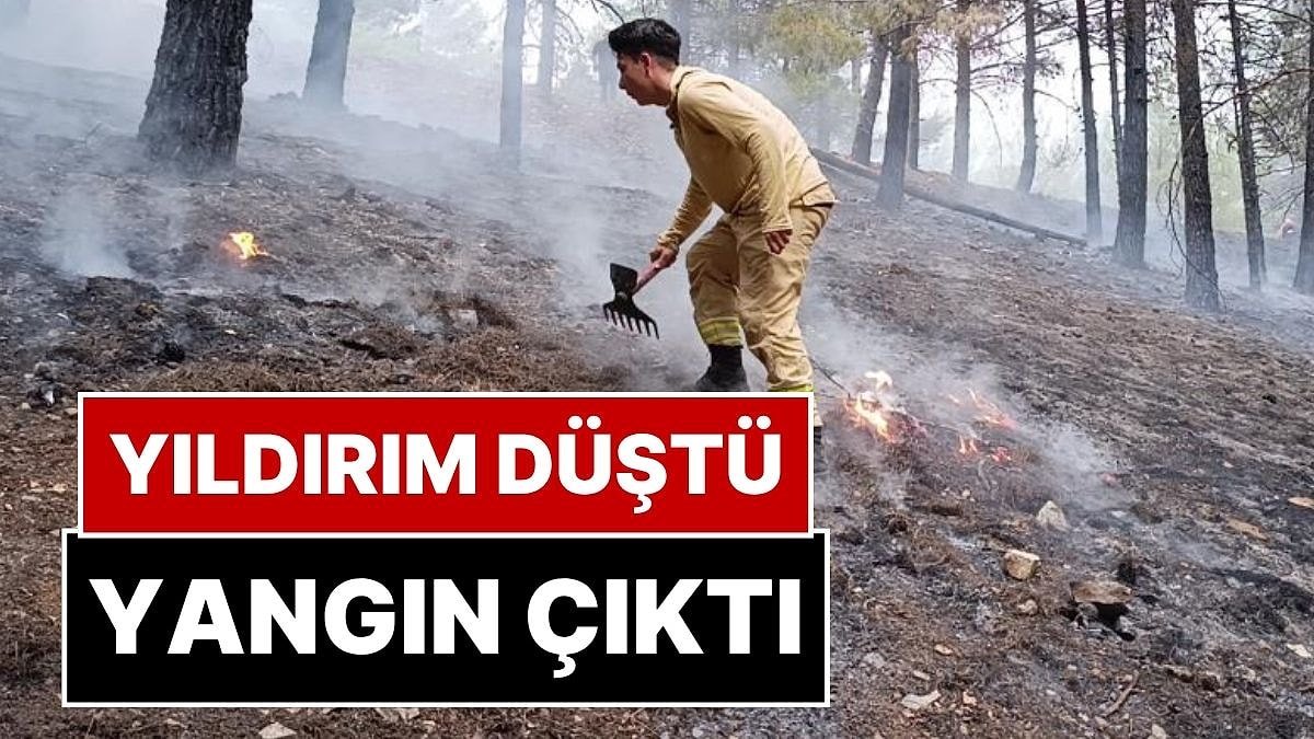 Yıldırım Düştü, 2 Farklı Noktada Yangın Çıktı