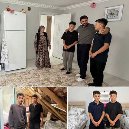 Yarım kalan evlerinde ders çalışıp fen lisesini kazanan ikizler, yeni yuvalarına kavuştu