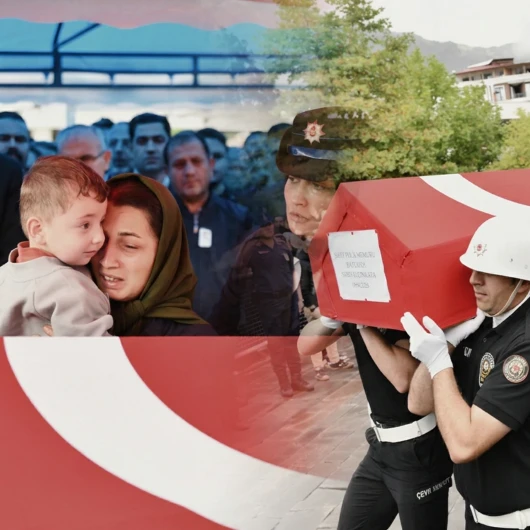Şehit babaya acı veda: Polis memuru Sarıyalçınkaya son yolculuğuna uğurlandı