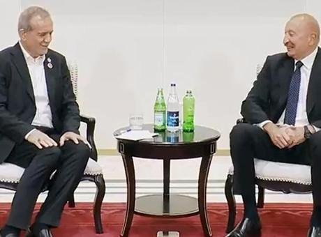 Aliyev ile Pezeşkiyan arasında dikkat çeken diyalog! ‘Nerenin suyudur’
