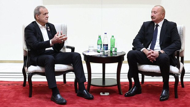 Bişkek’te gülümseten diyalog: Aliyev ve Pezeşkiyan’dan Türkçe sohbet