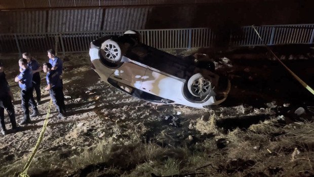 Ümraniye’de otomobil şarampole devrildi: 1 ölü