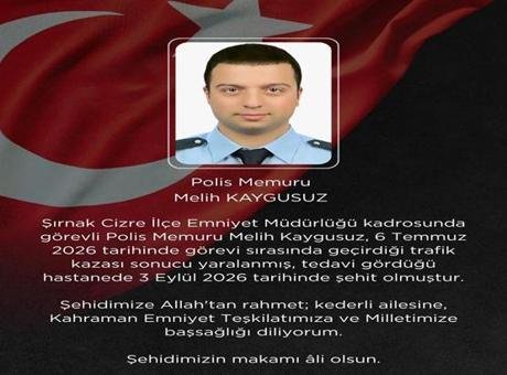 Şırnak’tan acı haber geldi! Trafik kazasında yaralanan polis şehit oldu