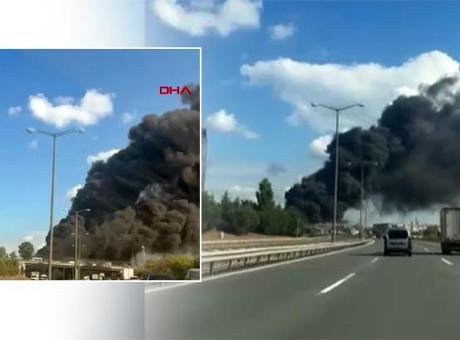 İstanbul’da TEM Otoyolu’nda TIR yangını! Edirne yönü trafiğe kapandı