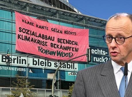 İklim aktivistlerinden Almanya’da Başbakan Merz’in partisinde protesto