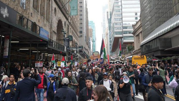 Manhattan’da Netanyahu protestosu