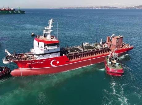 Türkiye’nin ilk yerli ve milli tarama gemisi suya indi