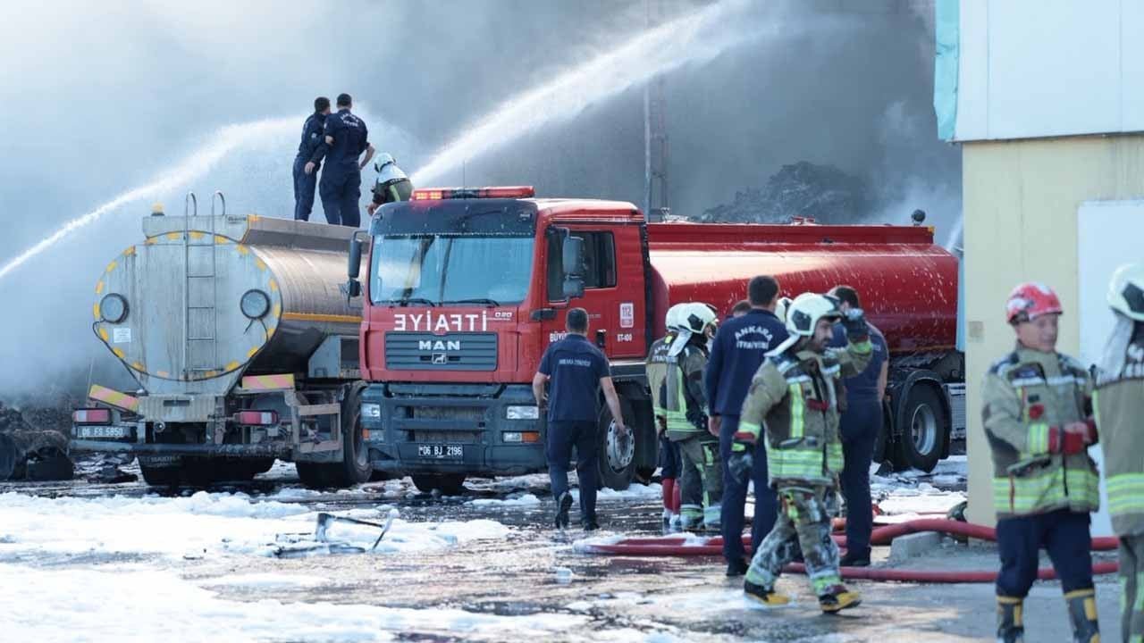 Ankara’da plastik geri dönüşüm tesisinde yangın