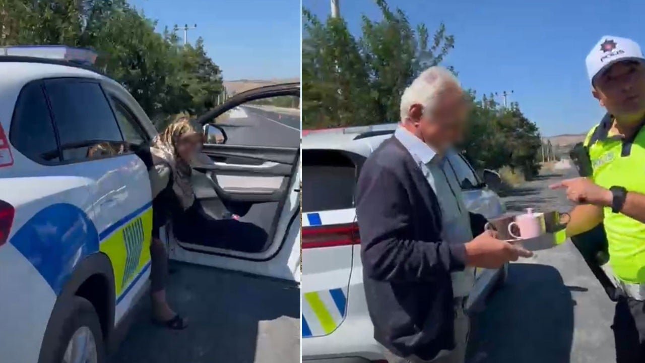 Cezadan kaçmak için eşini yolda indirdi: Evde bulaşık yıkama cezası aldı