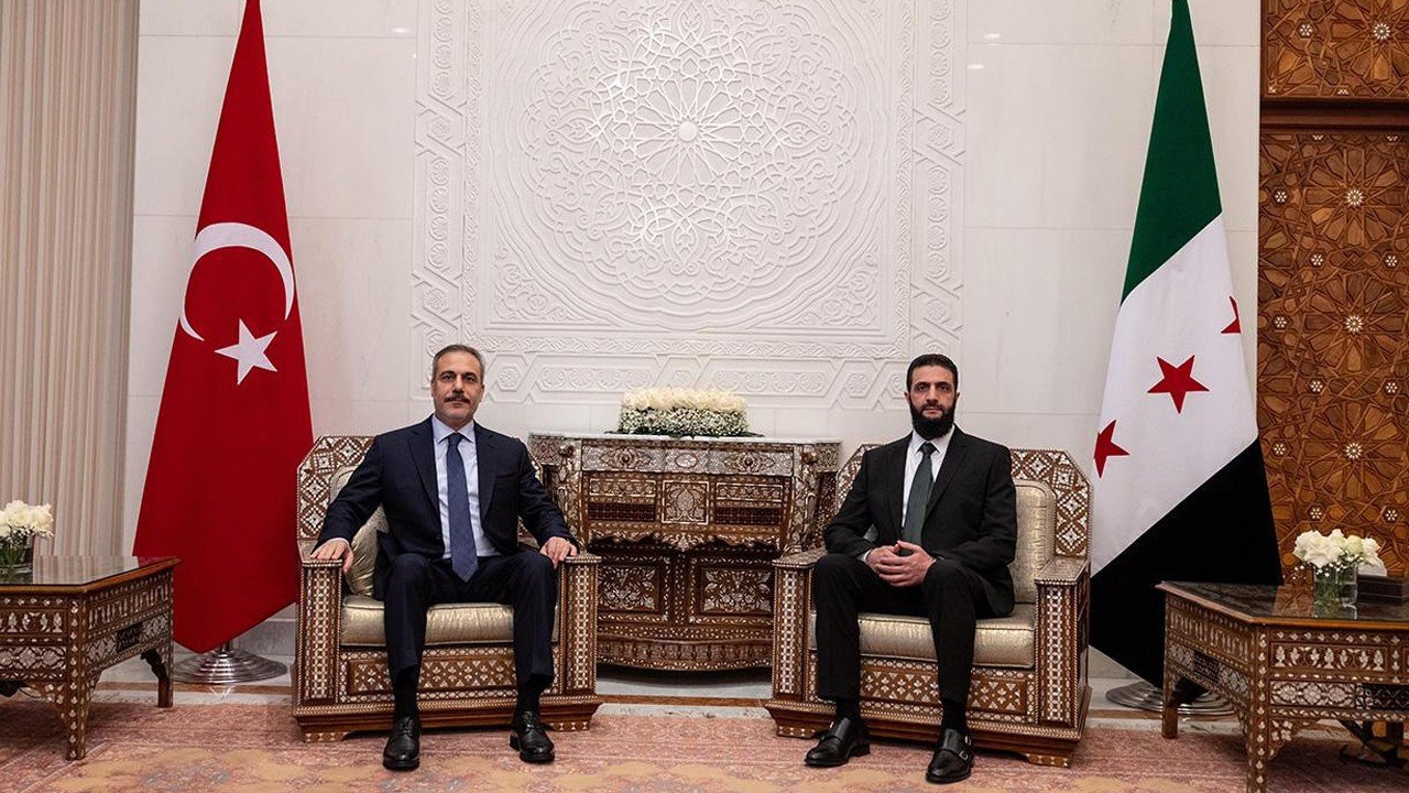 Bakan Fidan, Suriye Cumhurbaşkanı Şara tarafından kabul edildi