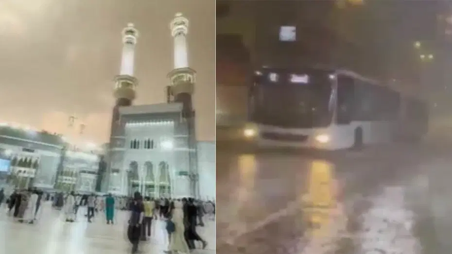 Mekke’de şiddetli sağanak ve fırtına