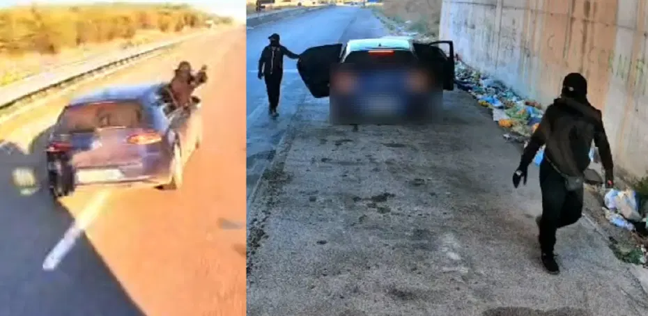 Türk tırına film gibi soygun. Maskeli adamlar önünü kesti, jammer bile kullandılar