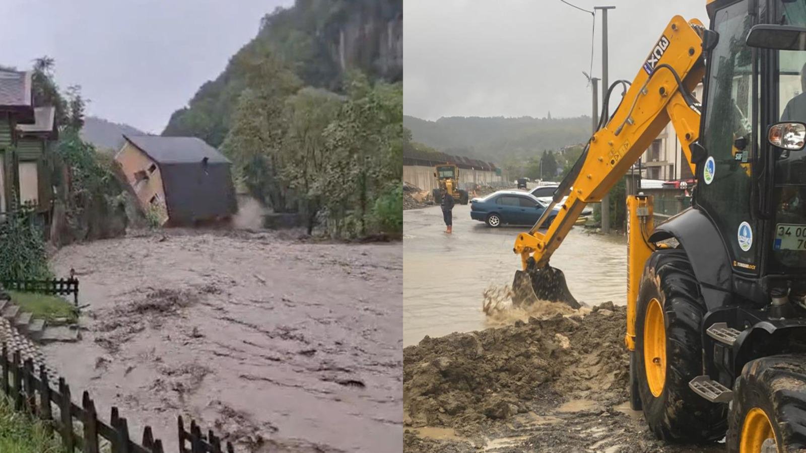 Sakarya’da dere kenarındaki ev yıkıldı