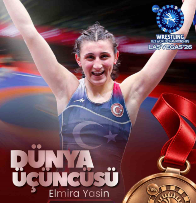 Milli güreşçi Elmira Yasin, dünya üçüncüsü oldu