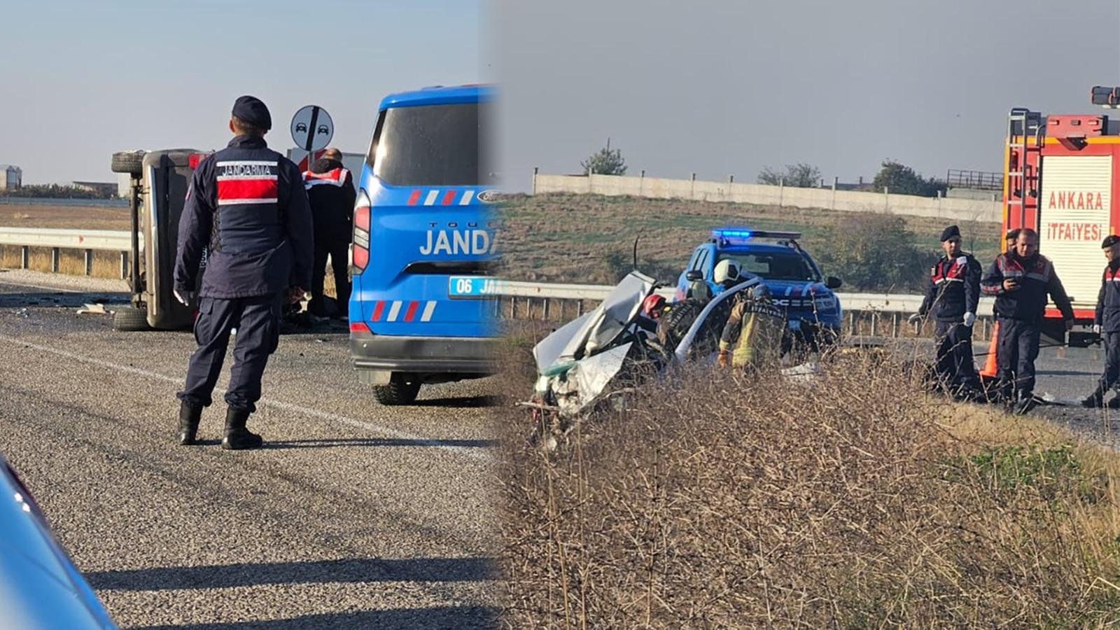 Ankara’da korkunç kaza! Kafa kafaya çarpıştılar: 3 ölü