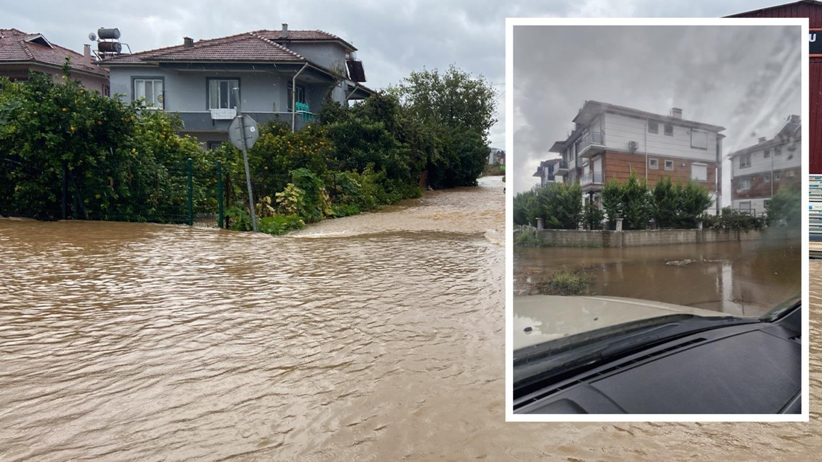 Muğla’da sağanak yağış hayatı felç etti! Tersakan çayı taştı