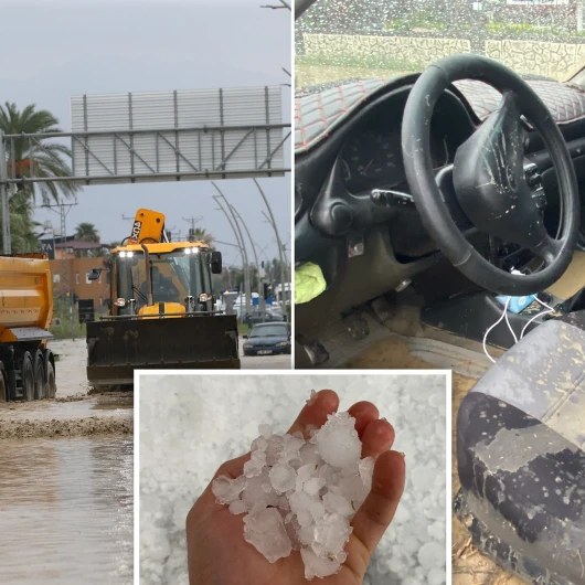 Hatay’ı sağanak ve dolu vurdu