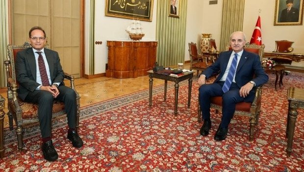 TBMM Başkanı Kurtulmuş, İtalya’nın Ankara Büyükelçisi Manzo’yu kabul etti