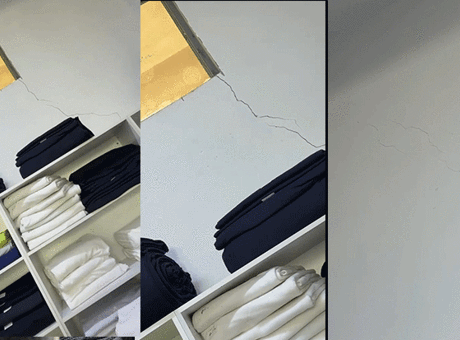 Maltepe’de bina çökmeden önce kaydedilen görüntü! ‘Çatlaklar gün geçtikçe büyüyor’