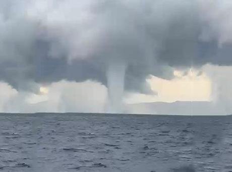 Muğla’daki dev hortum kamerada!